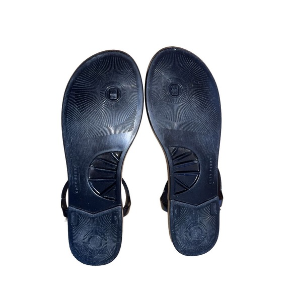 Katy Perry Black Geli Sandals With Yellow And Orange butterflies Size 10.5 - Picture 2 of 5